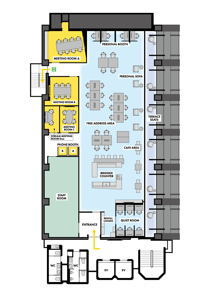 施設案内 | 淀屋橋・本町のコワーキングスペース、貸会議室 BRIDGEX